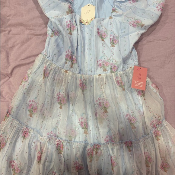 Ivy City Co Dresses & Skirts - Ivy City Co Light Blue and Pink Floral Dress